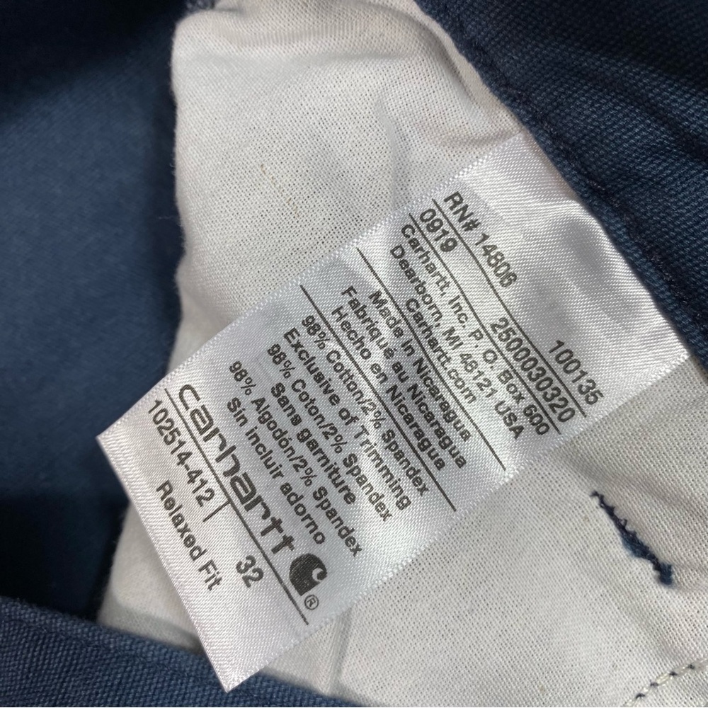 Carhartt Relaxed Fit Men’s Shorts Blue Pockets side Pocket NWOT size 32 - Picture 3 of 9